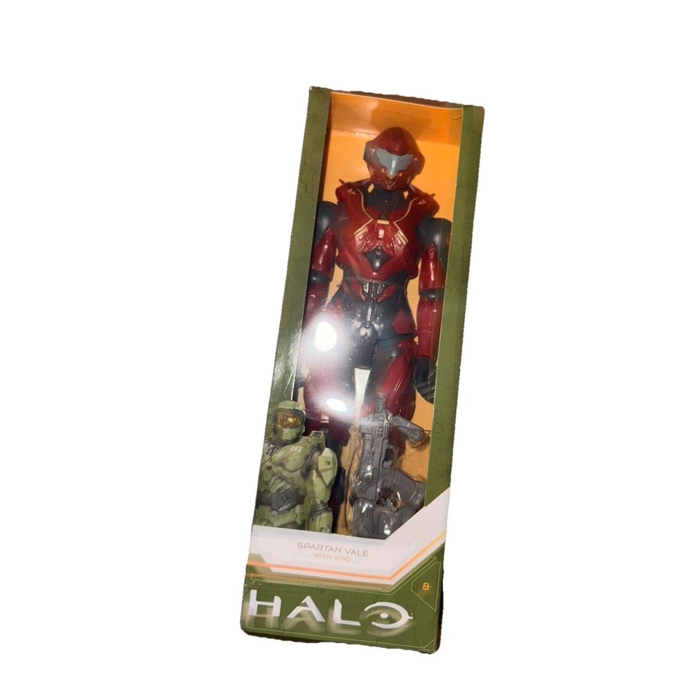 Halo Infinite Spartan Vale Figure Red Armor SMG Action Figure 12” New